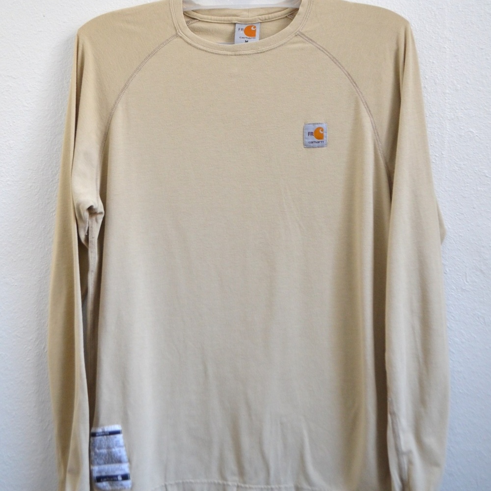Carhartt FR Tan Mens Long Sleeve Shirt Medium